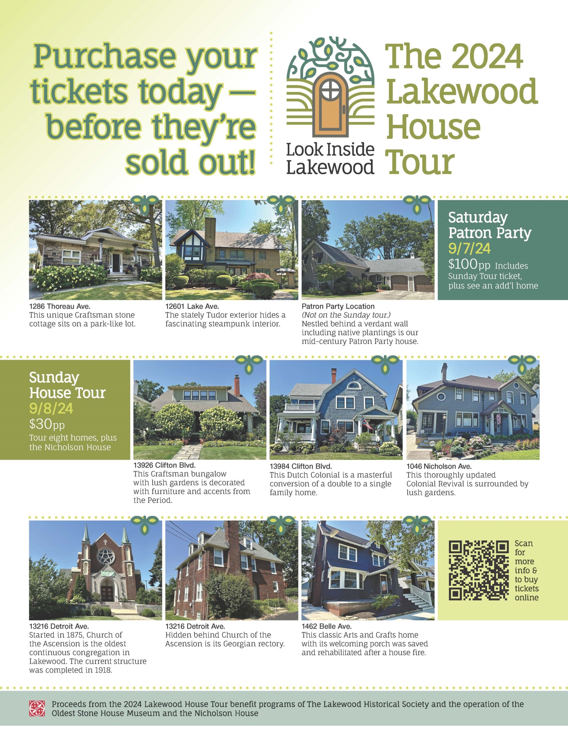 The biennial House Tour is returning in 2024! Save the date for Sunday, September 8, 2024
